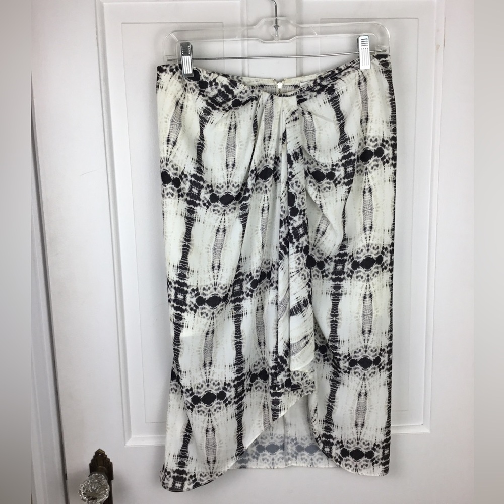 Bec And Bridge Asymmetrical Skirt Ikat Watercolor Flowy